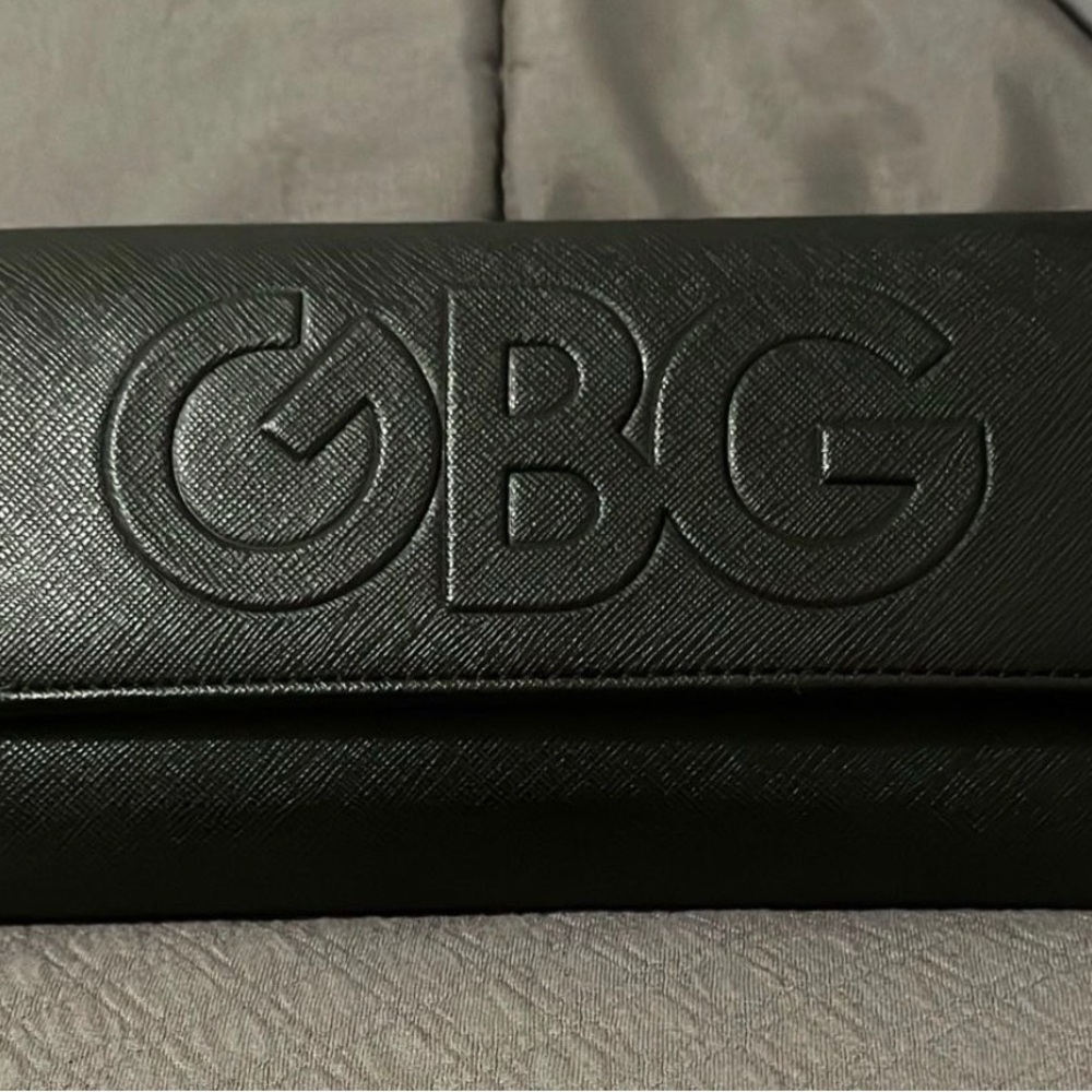 G by Guess Black Embossed Logo Wallet